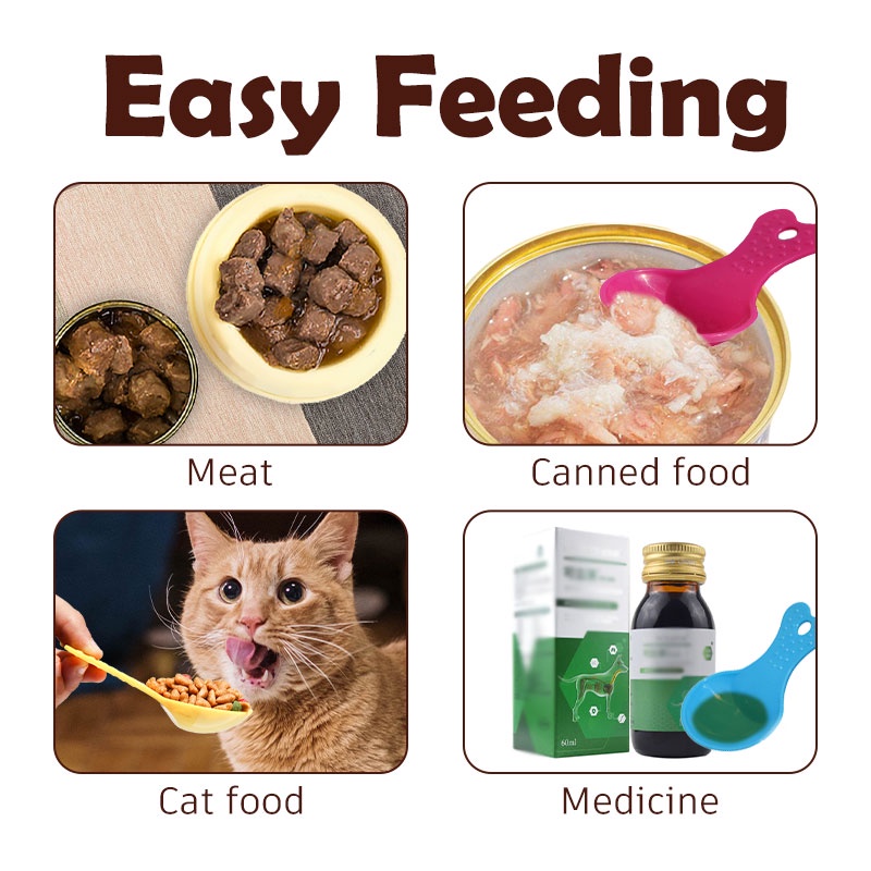 HamshMoc Muỗng Nhựa Hình Bàn Tay Có Thể Treo Được Cho Thú Cưng Ăn Khô Và Ướt