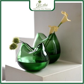 Bình thuỷ tinh cắm hoa green aname vases. bình thuỷ tinh cắm hoa cao cấp phong cách bắc âu sang trọng