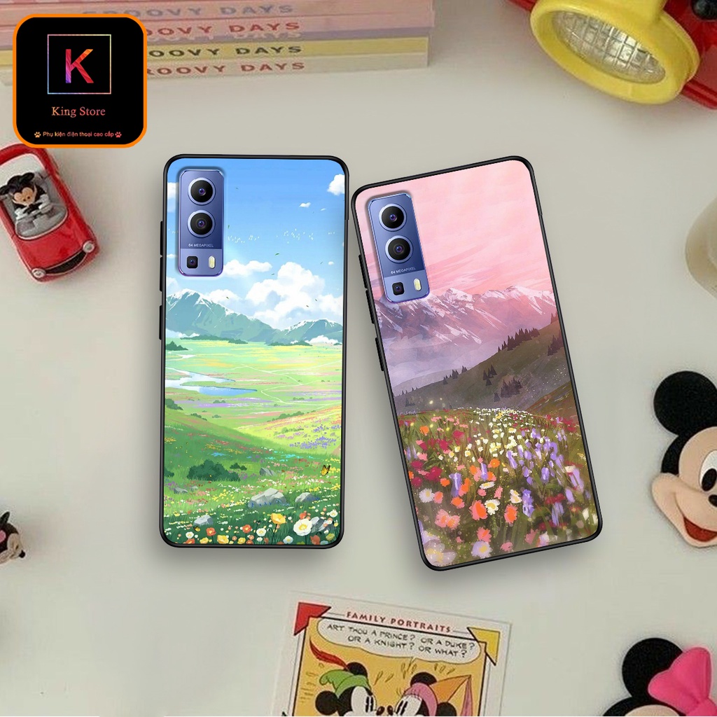 Ốp lưng Vivo Y72 5G - Ốp vivo in hình Cánh đồng hoa - Chất liệu TPU siêu bền