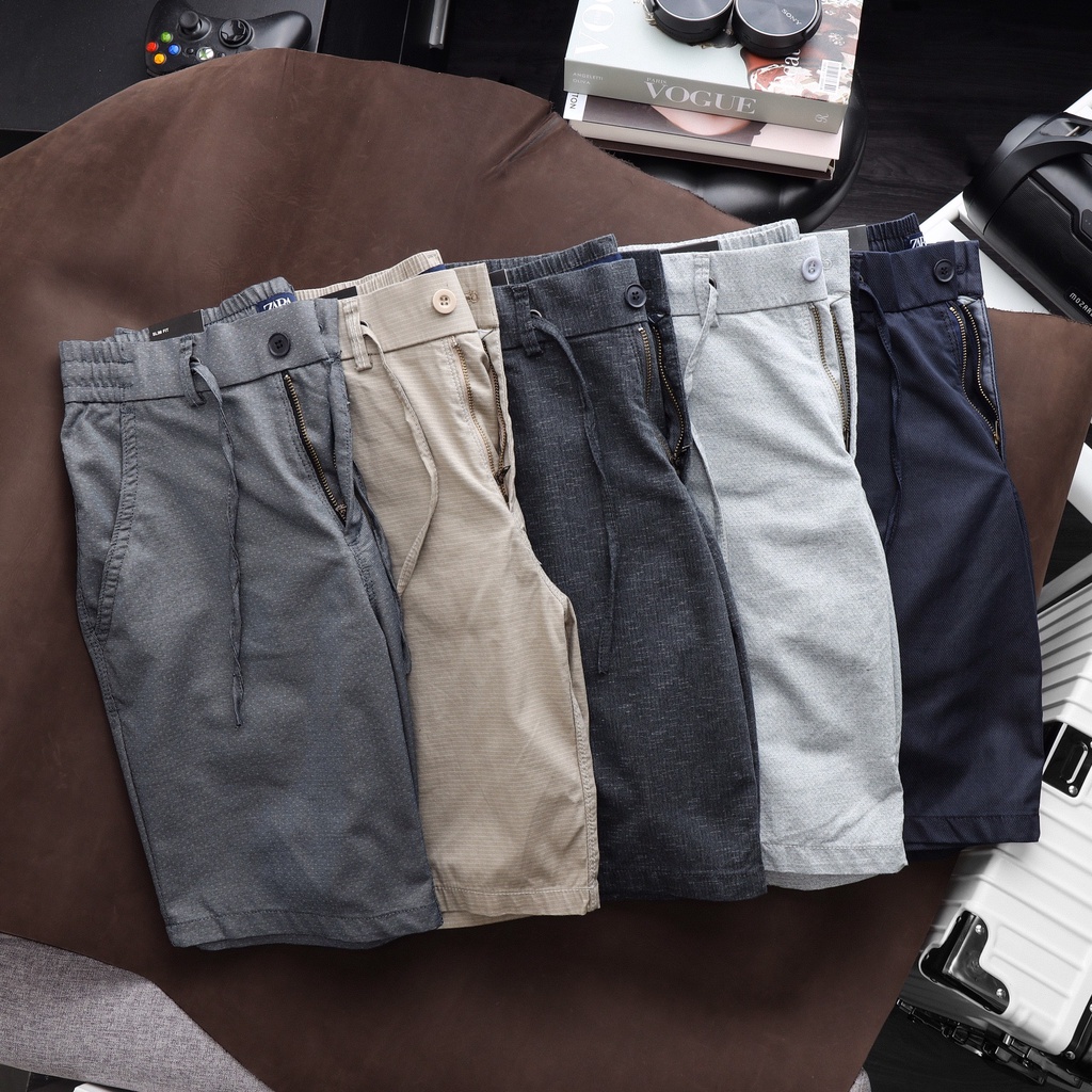 Short Kaki Zara Lưng Thun Dễ Phối Đồ, 5 Màu Cơ Bản Mẫu Bán Chạy