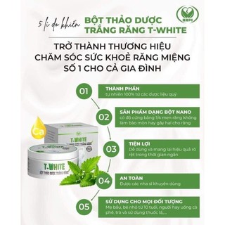 Bột trắng răng T White - Mẫu mới x2 Canxi