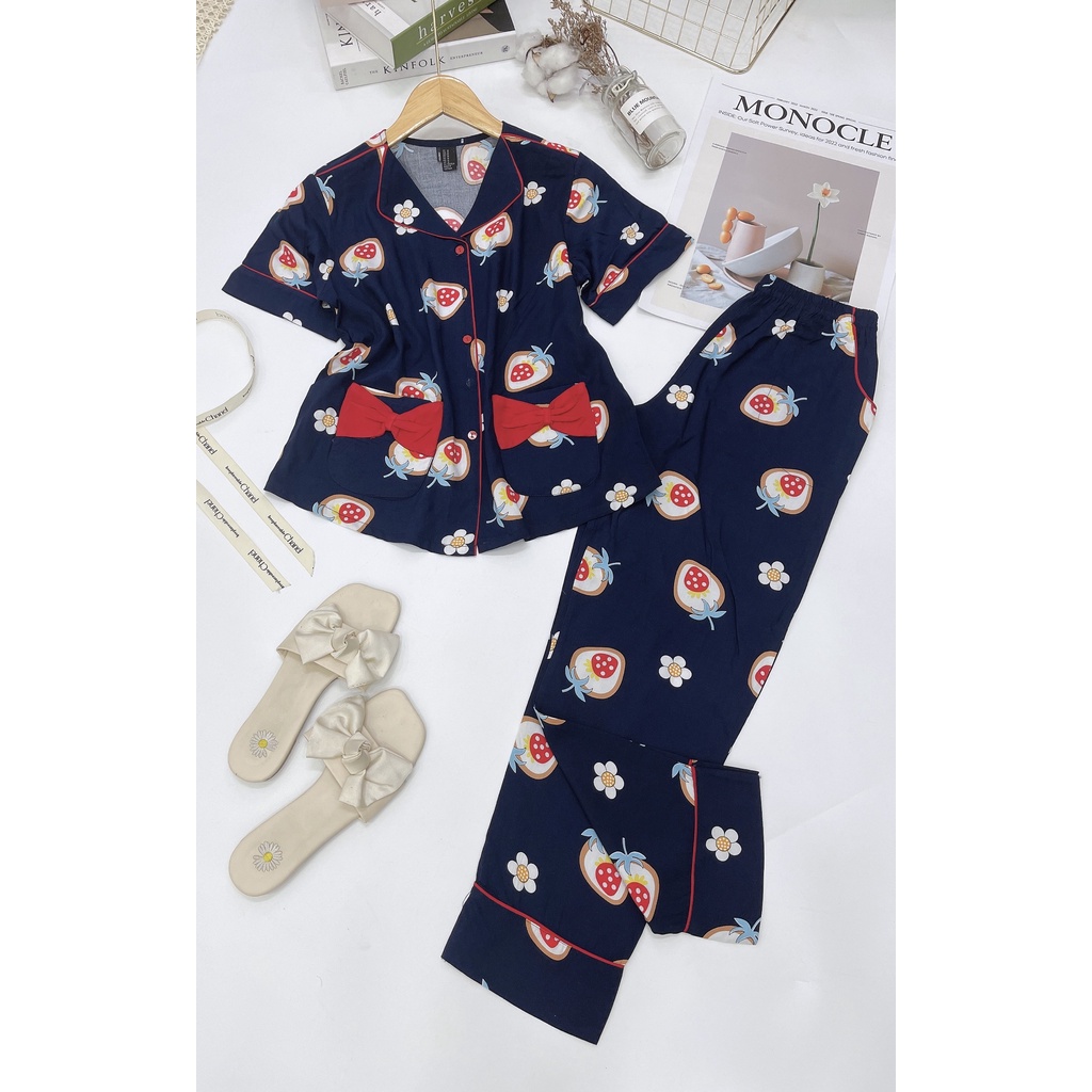 Bộ lanh quần dài 2 túi nơ hàng VNXK