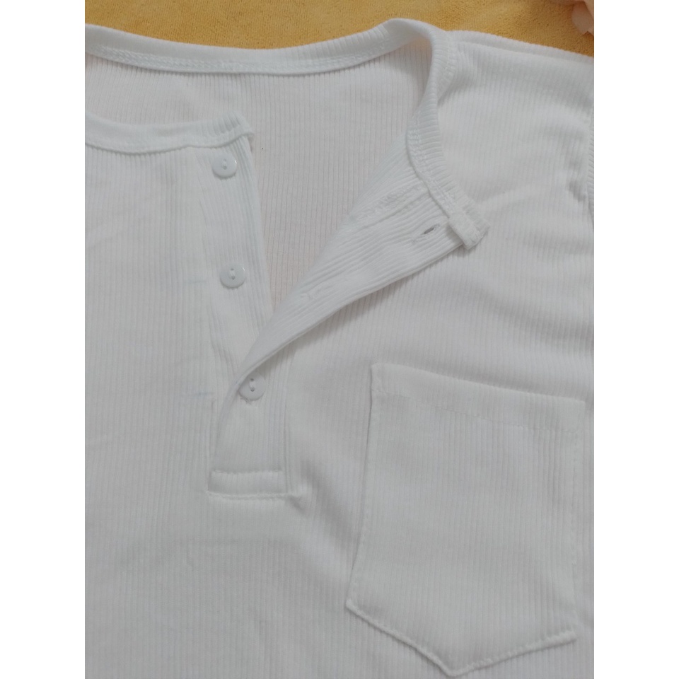 Áo Thun Nữ Tay Dài Xẻ Tà Cúc Đóng Trước Chất Vải Thun Mềm Mại - Titifa Shop