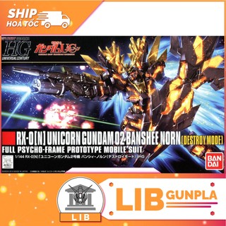  Mô hình lắp ráp Bandai Gundam Unicorn HG UC 1 144 Gundam Unicorn 02 Banshee Norn - Destroy Mode 