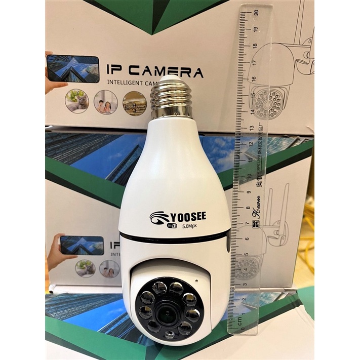 Camera YOOSEE, camera wifi không dây mini Xoay 360 hình dạng Bóng đèn xem và kết nối,  điều kiển từ xa từ điện thoại
