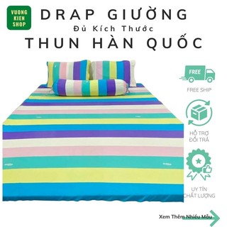 Bộ Ga Drap Giường Thun Lạnh Hàn Quốc, có Ga lẻ không vỏ gối 001 002 003
