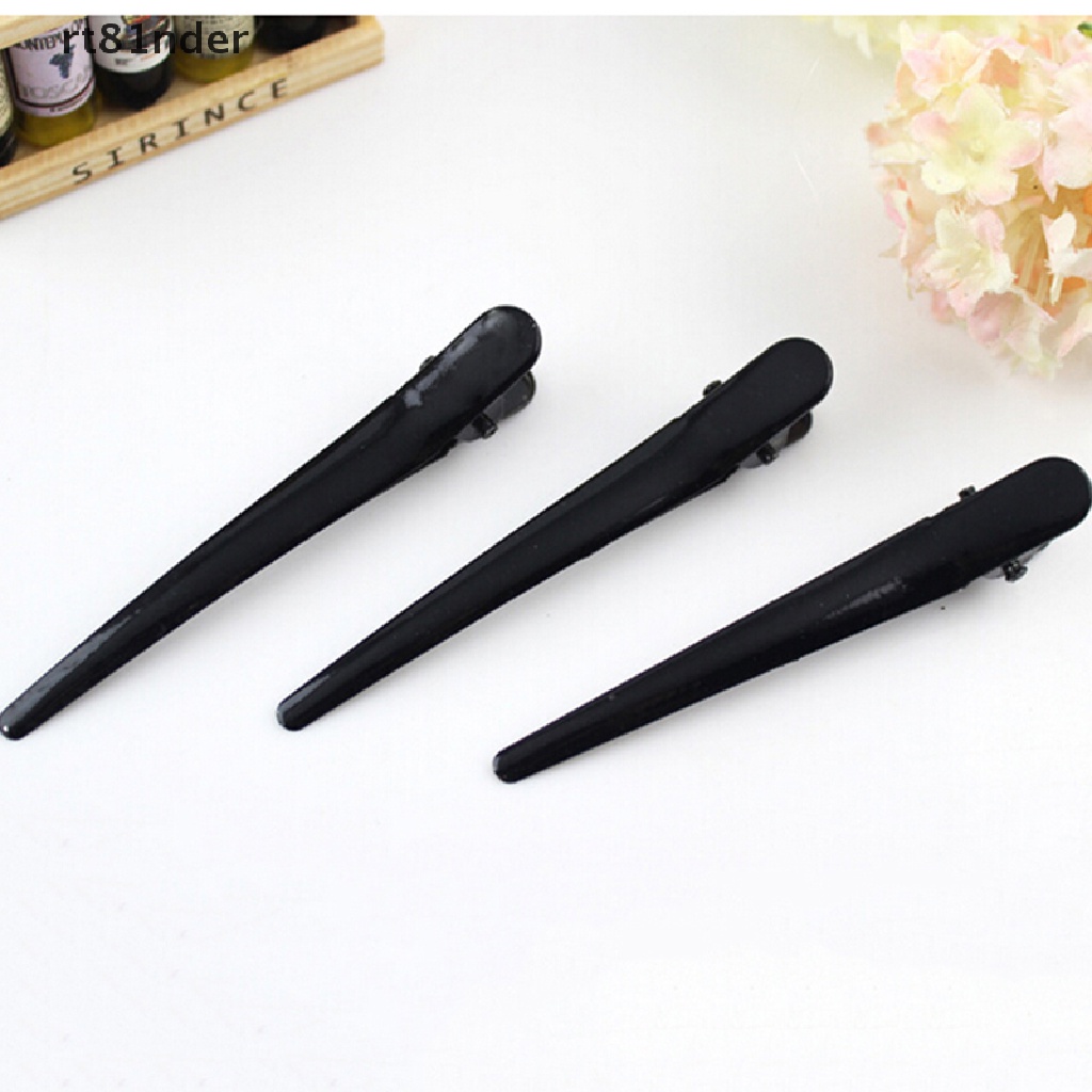 Set 10 Kẹp Tóc Cá Sấu Màu Đen Bằng Kim Loại