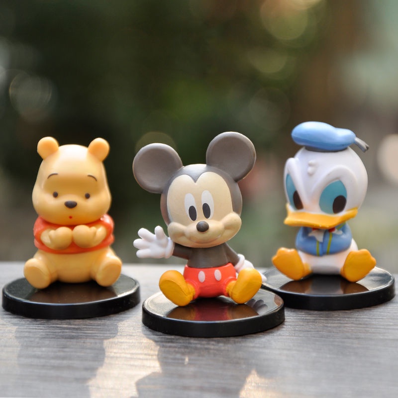 Mô Hình 3 Mẫu Disney Chuột Mickey, Vịt Donald, Gấu Pooh Cực CUTE Cực Sắc Sảo