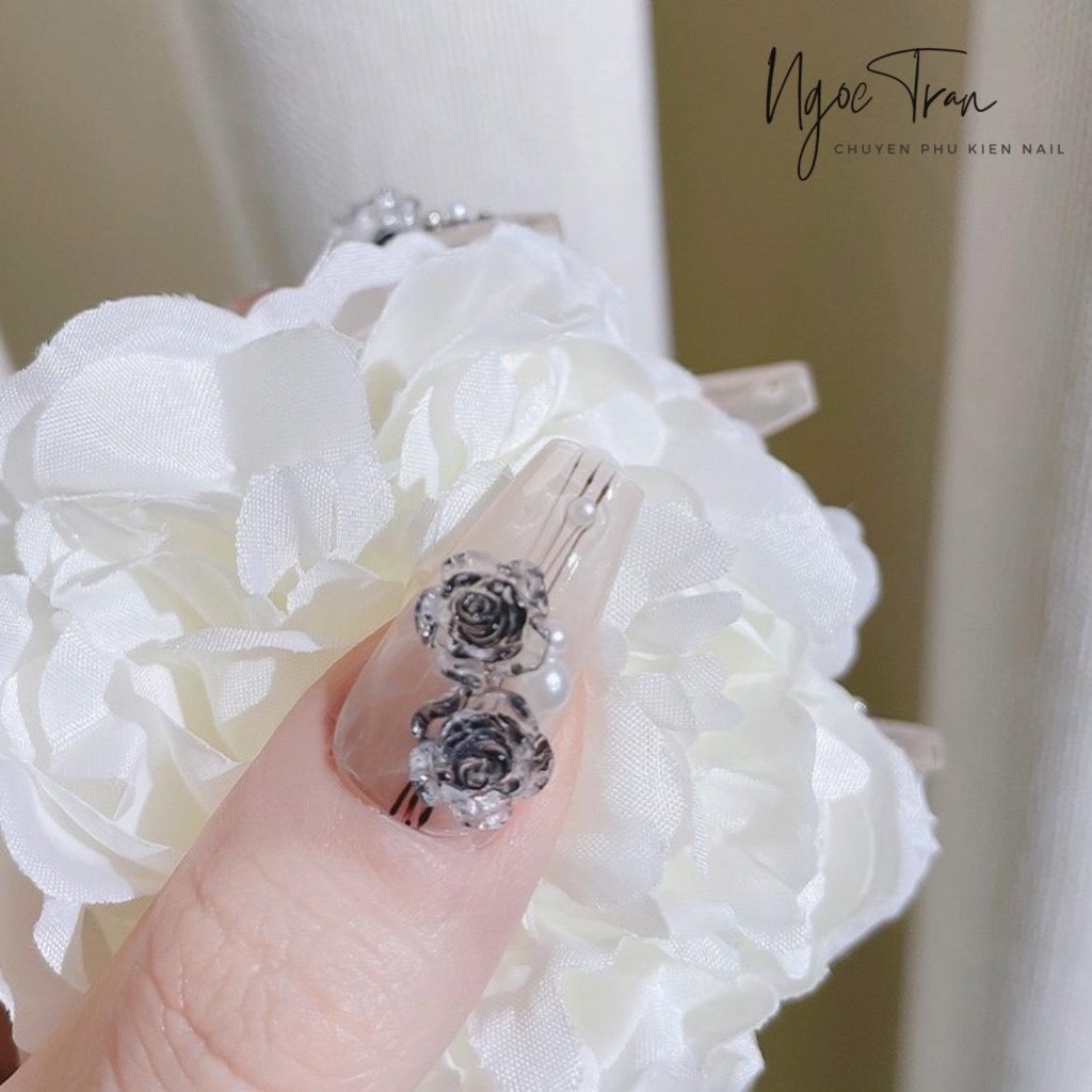 Set 50 Hoa Pha Lê Lạnh Đủ Màu Pastel Nhẹ Nhàng Ngọt Ngào | Trang Trí Móng Tay
