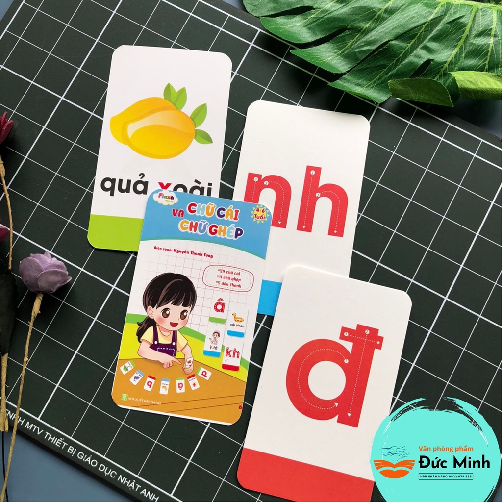 Bộ 42 thẻ chữ Cái và chữ Ghép Đánh Vần Tiếng Việt, flashcard - vpp Diệp Lạc (sỉ/lẻ)