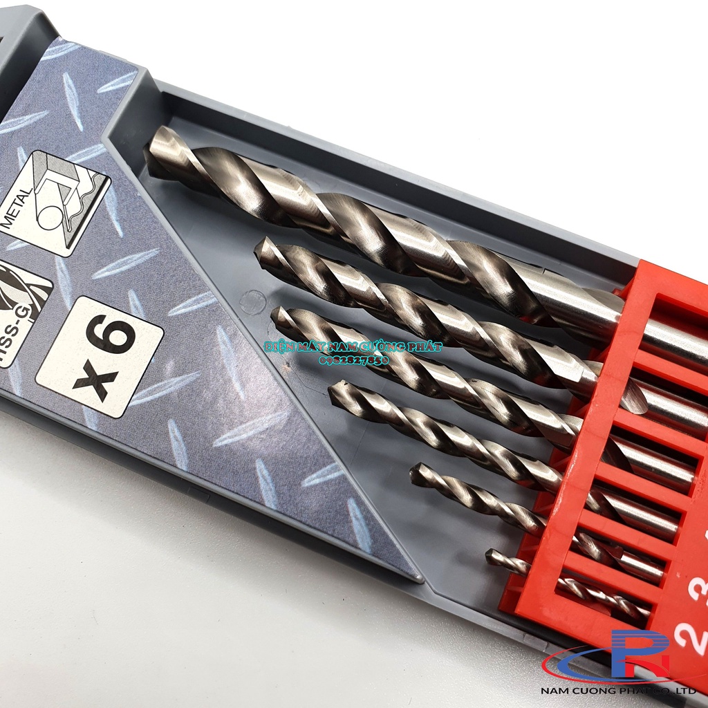 Bộ mũi khoan kim loại HSS-G 6 chi tiết Makita D-57196