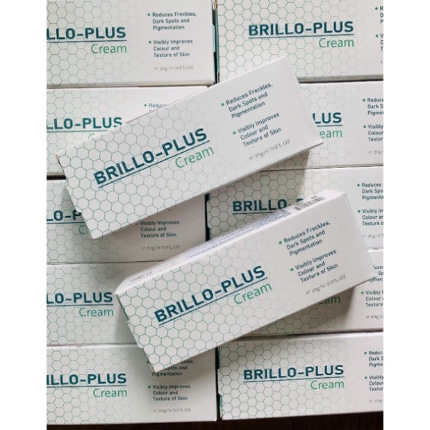 Kem dưỡng trắng da 3 trong 1 Brillo Plus 20gr- Hỗ trợ giảm nám, tàn nhang, nâng tone đều màu da