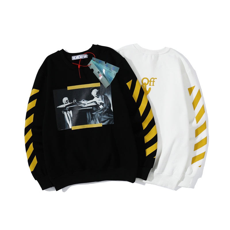 Thương Hiệu Mới Áo Sweater Lông Nhung Cổ Thuyền Không Mũ Hình Đầu Lâu Sơn Dầu Phong Cách Đường Phố Cao Cấp Cho Nam