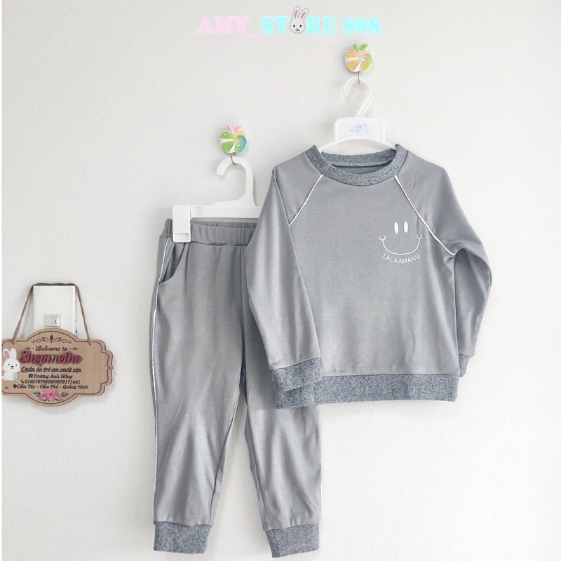 Bộ nỉ bông bé trai xuất Hàn