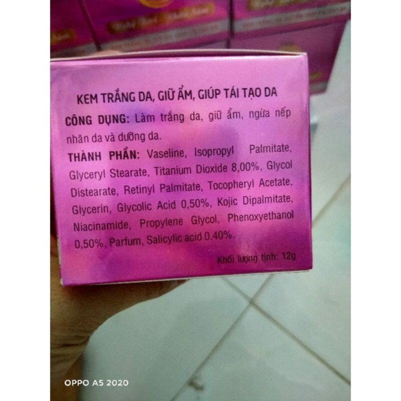 Kem nghệ tươi nhân sâm 3 dòng mụn thâm, nám tàn nhang, dưỡng trắng da 12gr