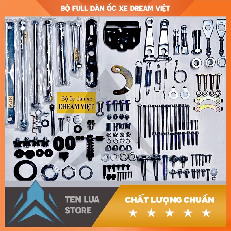 Bộ ốc xe máy Dream Thái,Dream Việt,Dream Lùn ,Wave Alpha/ZX/RS/A/S, Club 50+81+82+78