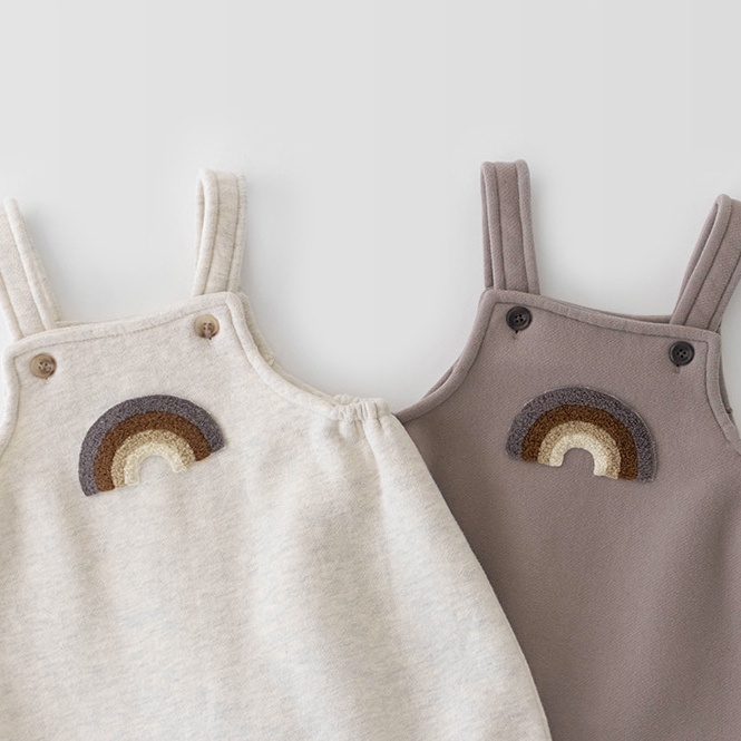 Áo Liền Quần Không Tay Màu Cầu Vồng Xinh Xắn Dành Cho Bé 0-3 Tuổi