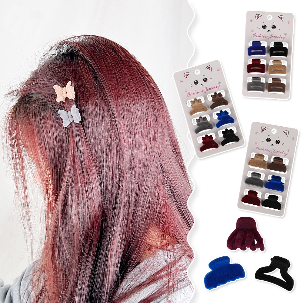 Haimeikang Set 6 Kẹp Tóc Mini Hình Bướm Xinh Xắn