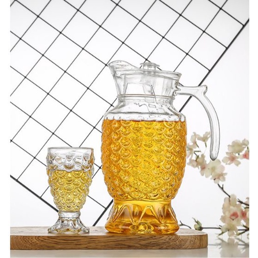 Bình Đựng Nước Vảy Cá G-Horse Thủy Tinh Cao Cấp - Thể Tích Bình 1800ML