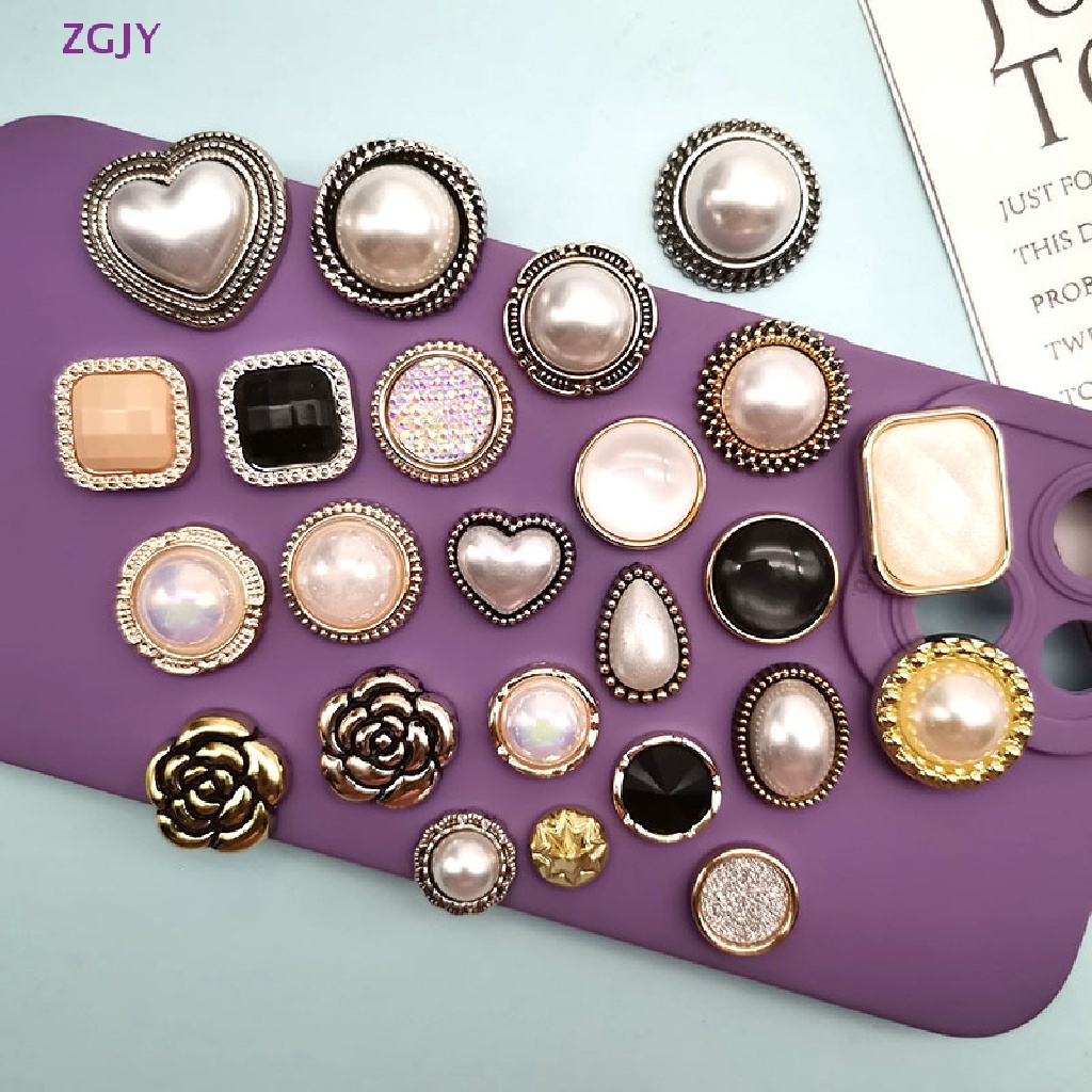 Set 10 Nút Tròn Bằng Kim Loại Dùng Để May Vá Trang Trí Quần Áo DIY Mới