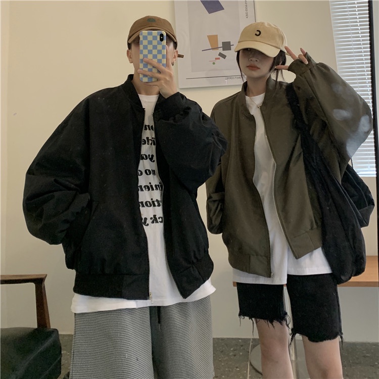 Áo Khoác Bomber Dày Dặn Basic UNISEX Cho Nam Nữ