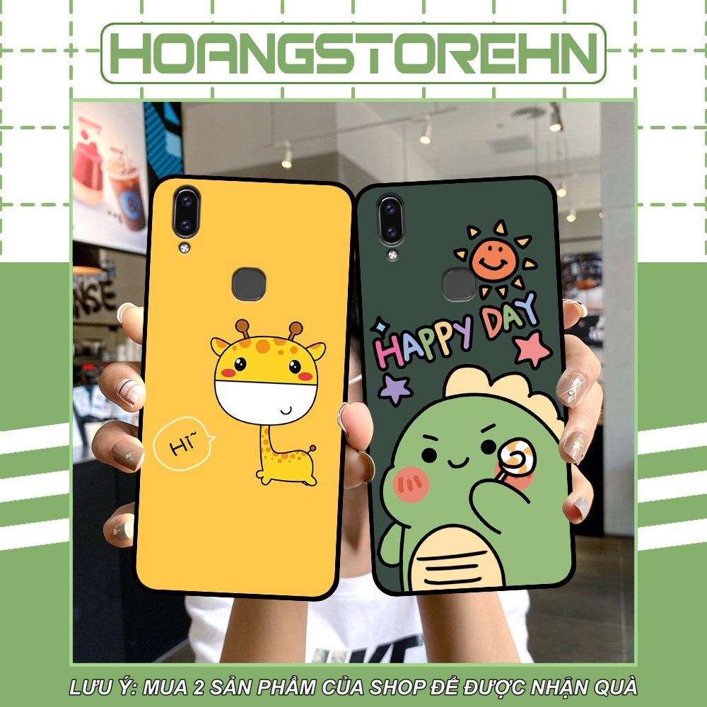 Ốp Vivo V9 in hình quả bơ, hươu, khủng long siêu dễ thương