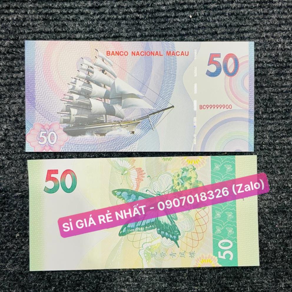Tờ Tiền Kỉ Niệm Thuận Buồm Xuôi Gió Của Macao, Có Bảo An Siêu Đẹp - Phong Thủy May Mắn