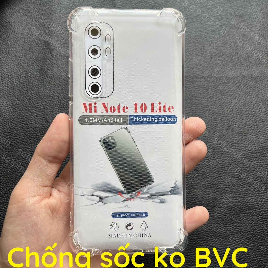 Ốp lưng dẻo trong Xiaomi Mi Note 10 Lite, Mi 10 Lite chống sốc, bảo vệ cam bền đẹp