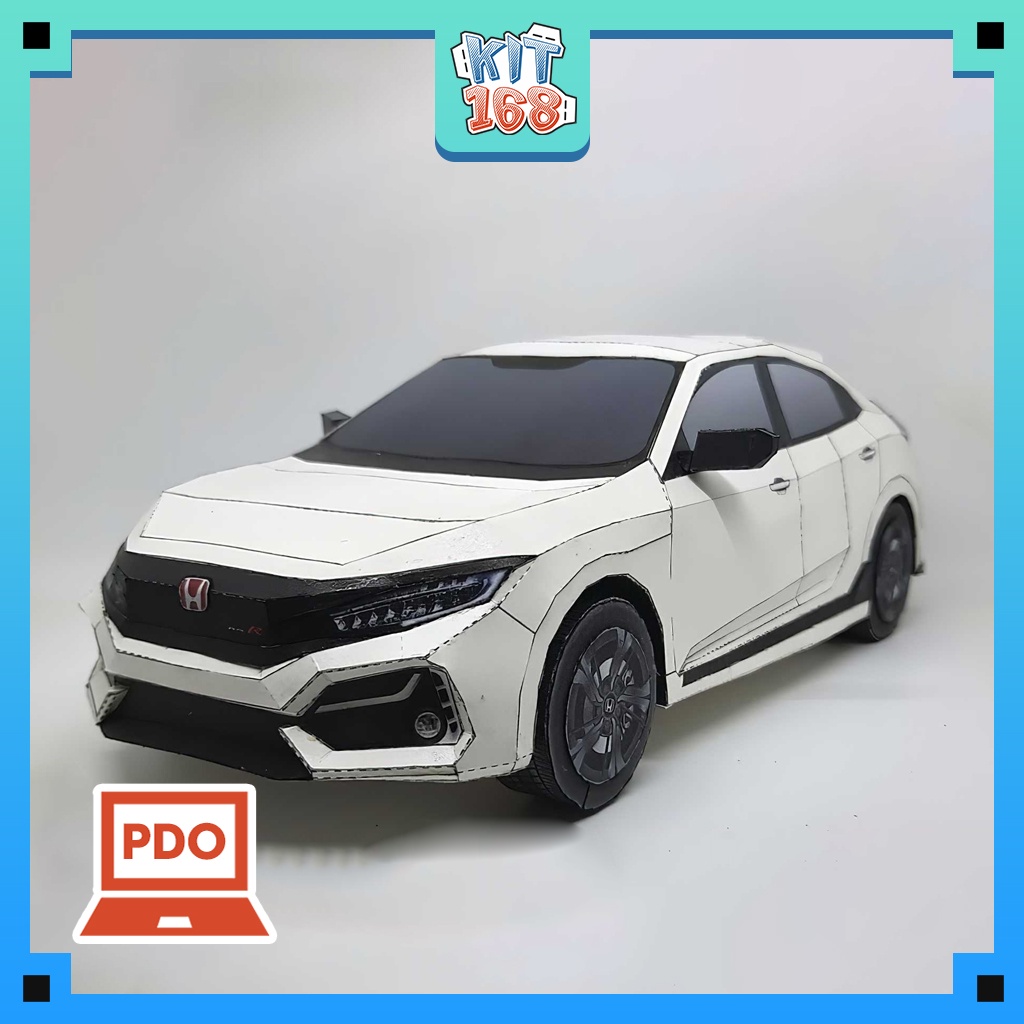 Mô hình giấy Xe ô tô Honda Civic RS Hatchback 2017