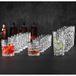 Bộ 18 cốc pha lê nachtmann bossa nova becher, bộ cốc thủy tinh cao cấp trang trí bàn tiệc, nhập đức