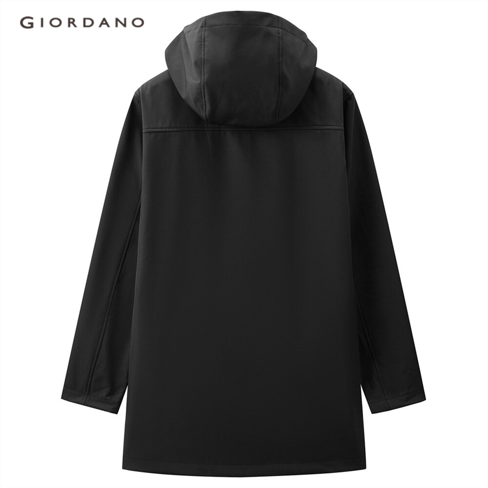 Áo khoác GIORDANO 01072686 có mũ trùm đầu dáng dài lót nỉ