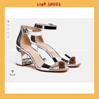 Giày sandal gót thô quai bản ngang sành điệu mới TT77
