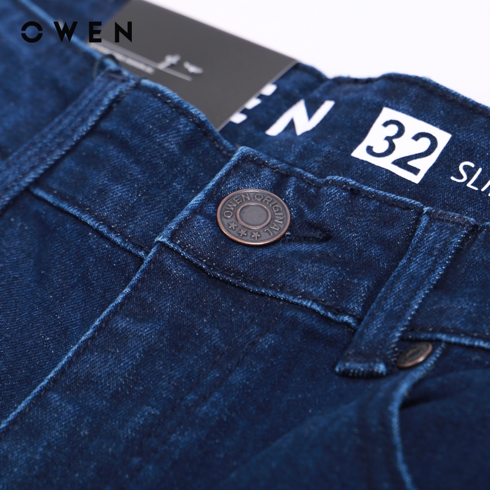 OWEN - Quần jeans Slim Fit Xanh - QJSL221496