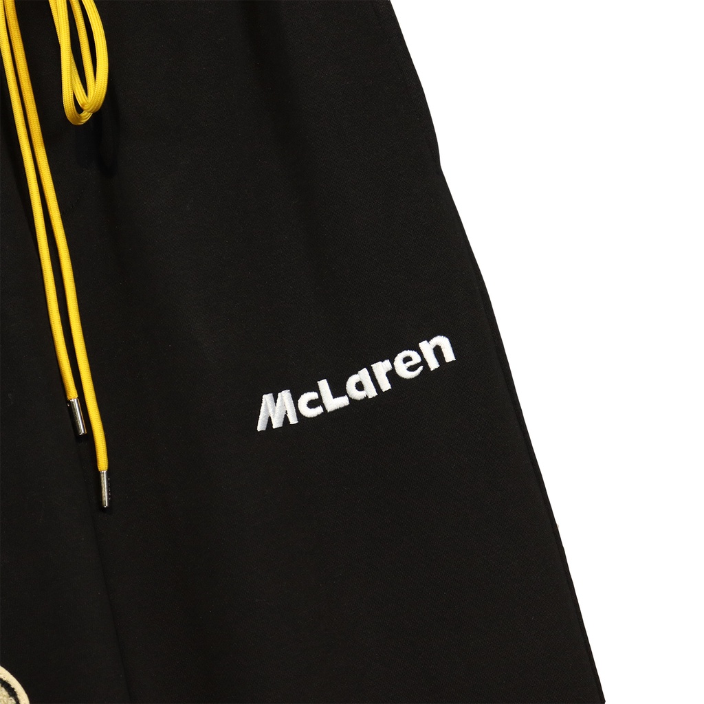 RHUDE Autumn and Winter New Men's Fashion Loose Logo Zhang Zai Sticker Decoration Black Casual Straight Pants