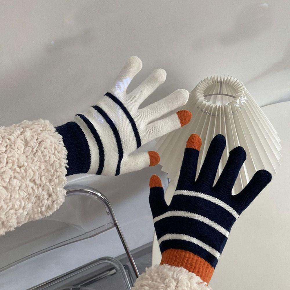 Găng Tay Unisex Sợi Acrylic Chống Gió Thời Trang Hàn Quốc