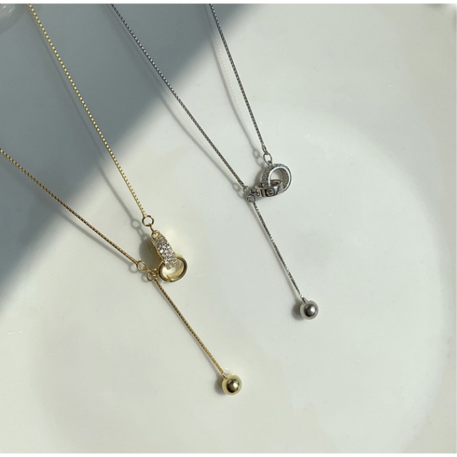 Vòng cổ Hai Lớp Đính Hạt Kim Cương Thời Trang Dành Cho Nữ