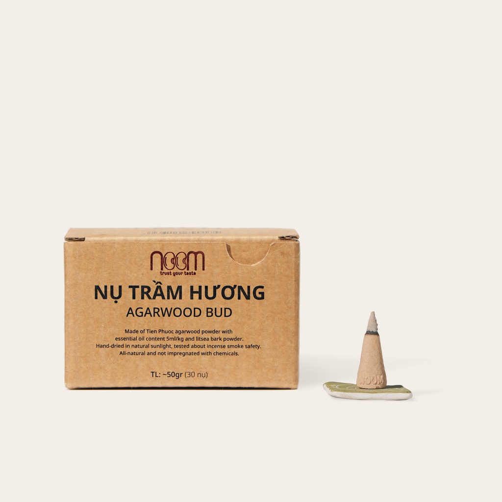 Nụ trầm hương Noom 100% bột trầm hương loại 3nụ/ 1 hộp