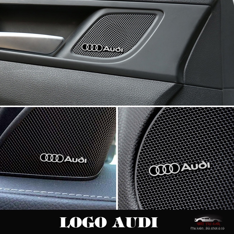 Tem Logo Hợp Kim Decal dán Loa Ô Tô, Trang trí Nội Thất Xe Ô Tô Dành Cho Mercedes,BMW,Audi,Hyundai,Kia..