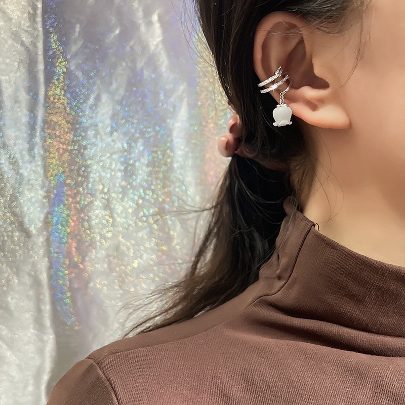 Kẹp tai nhiều lớp, kẹp tai tulip, kẹp tai không dị ứng, bông tai kiểu Hàn Quốc, kẹp tai mặt dây chuyền, bông tai nữ