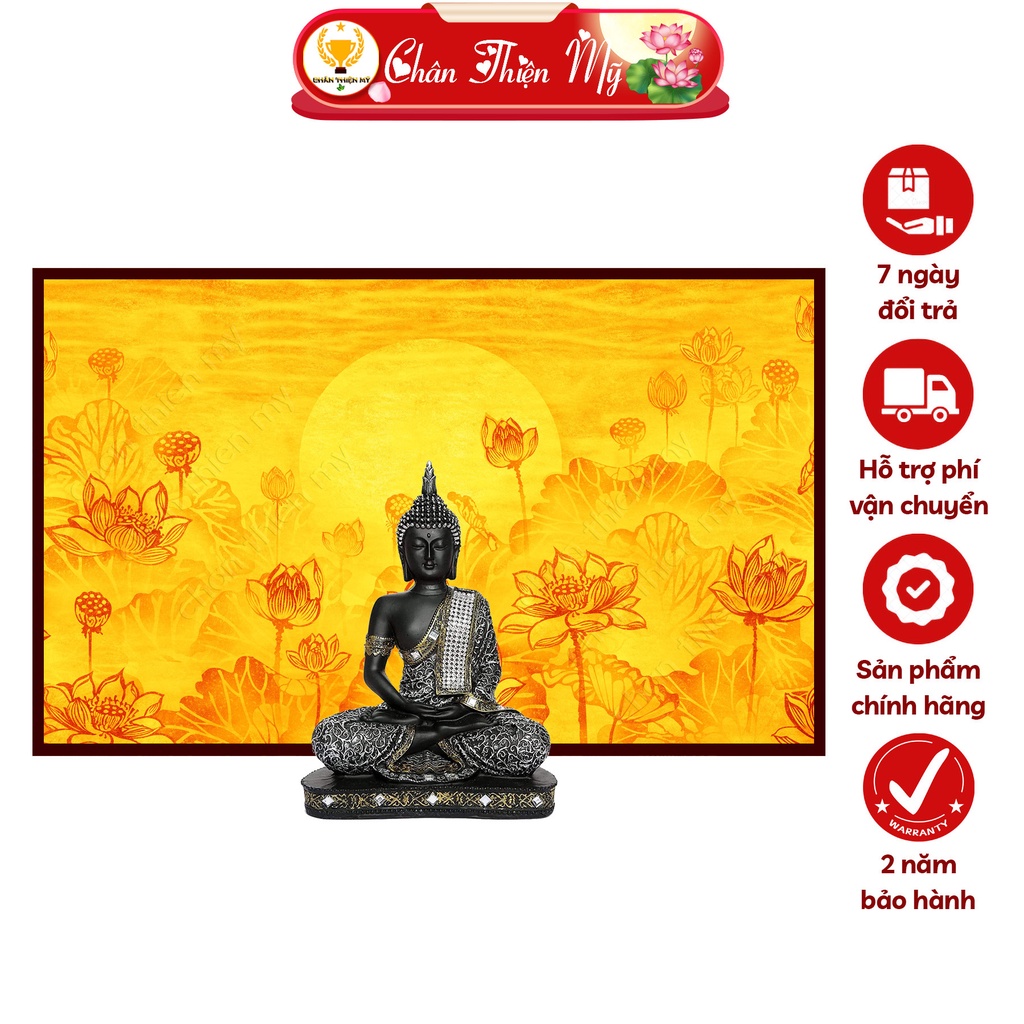 Đèn Thờ Tranh Trúc Chỉ Ngang CHÂN THIỆN MỸ, Đèn Trang Trí Bàn Thờ, Tranh Trúc Chỉ Hoa Sen TC-TN-45