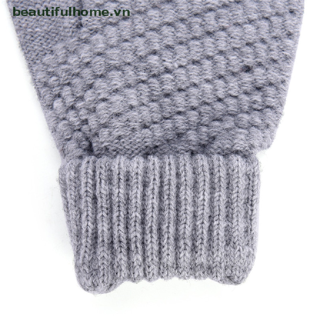 Găng Tay Len Giữ Ấm Mùa Đông Có Thể Sử Dụng Màn Hình Cảm Ứng Dành Cho Nam Nữ