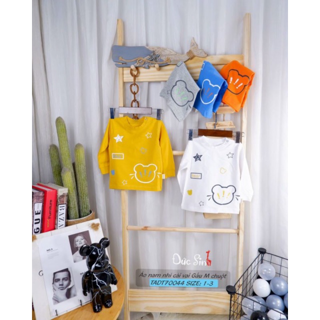 Áo nam nhí cài vai Gấu M chuột Đức Sinh 💥HÀNG VIỆT NAM CHẤT LƯỢNG CAO💥100% COTTON