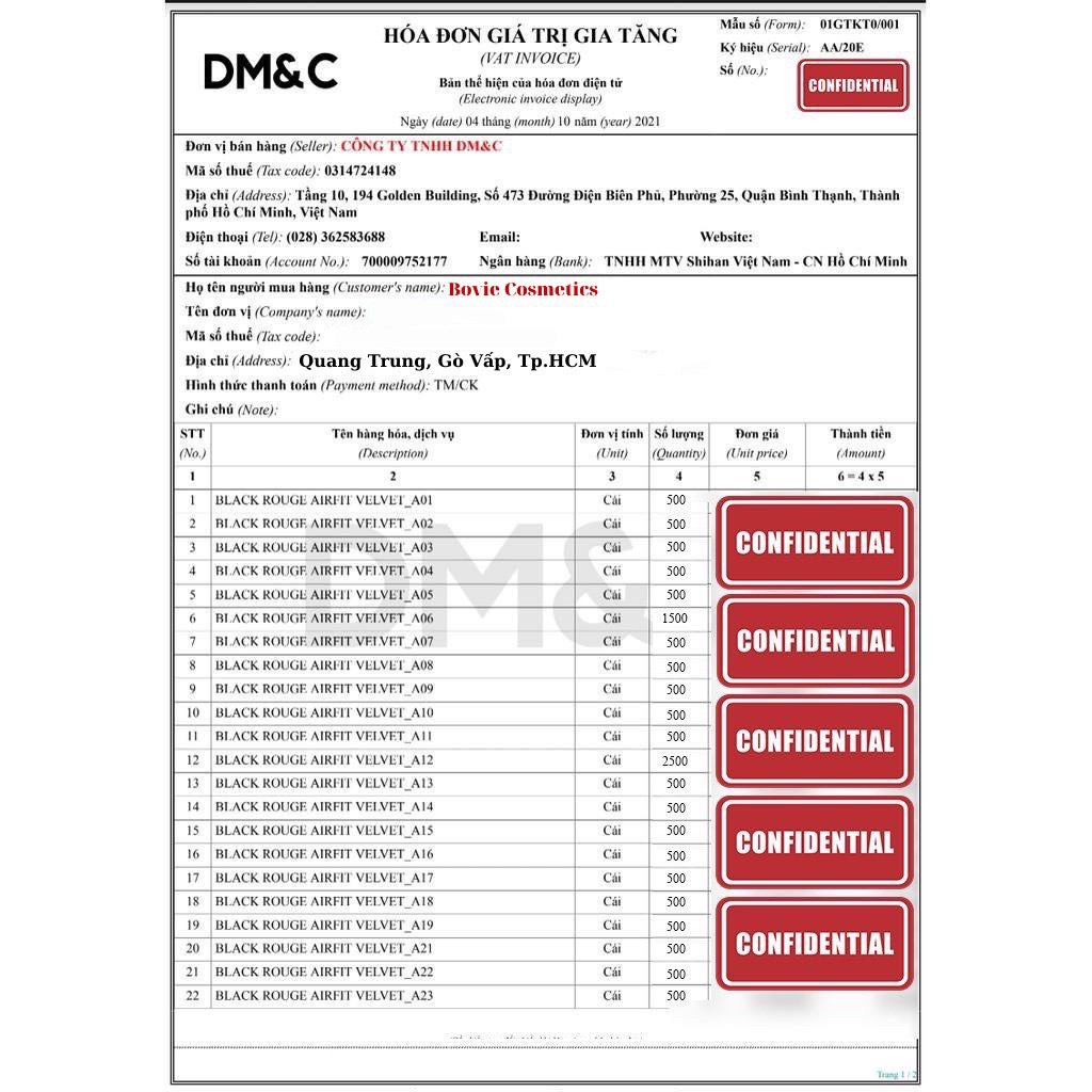 Son Kem Lỳ Black Rouge  #A12 – Dashed Brown