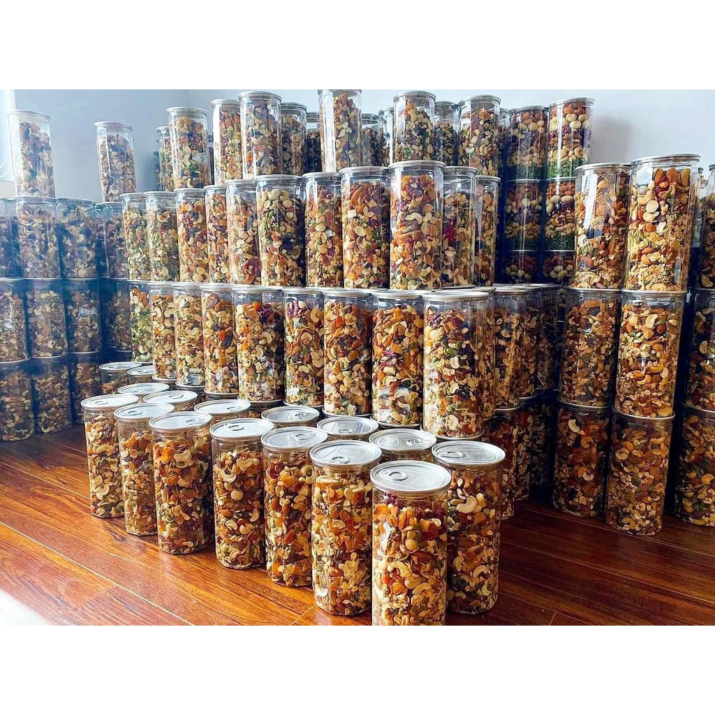 500g Hạt dinh dưỡng mix - ngũ cốc 6 loại hạt óc chó đỏ, óc chó vàng, hạnh nhân, hạt điều, bí xanh, nho khô