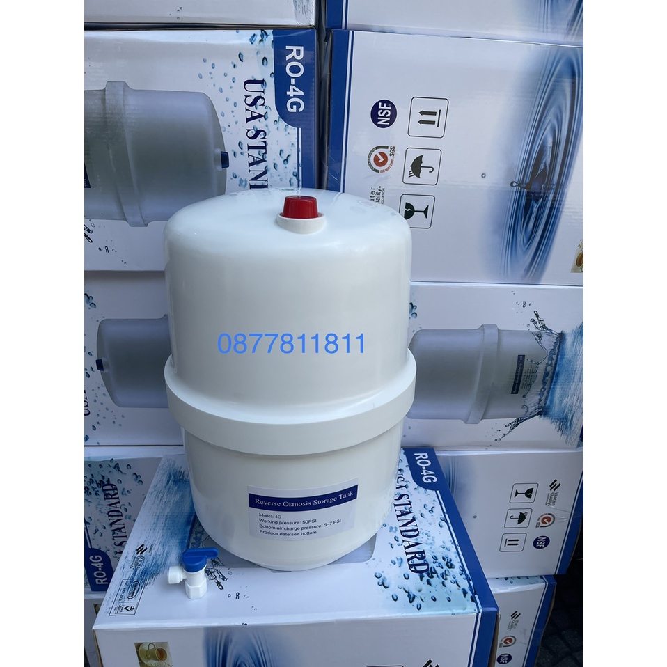 Bình áp máy lọc nước RO loại 4.0 - 10lit NEW - Dùng cho tất cả các loại máy lọc nước