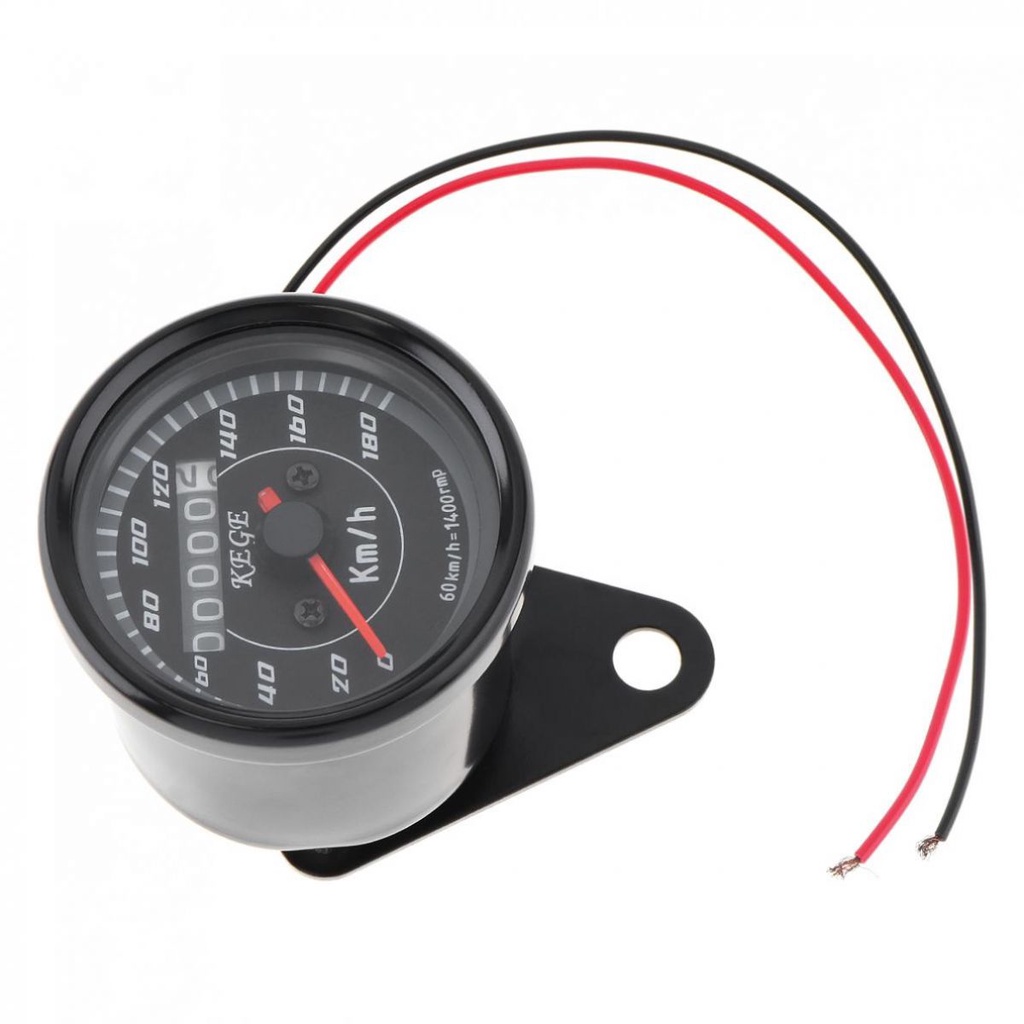 Đồng Hồ Đo Tốc Độ 0-180 km / h 12V Bằng Thép Không Gỉ Phong Cách Retro Cho Xe Mô Tô