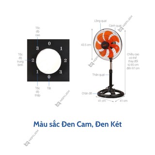 Quạt Đứng Thân Sắt DTS1607 SENKO [Hàng Chính Hãng]