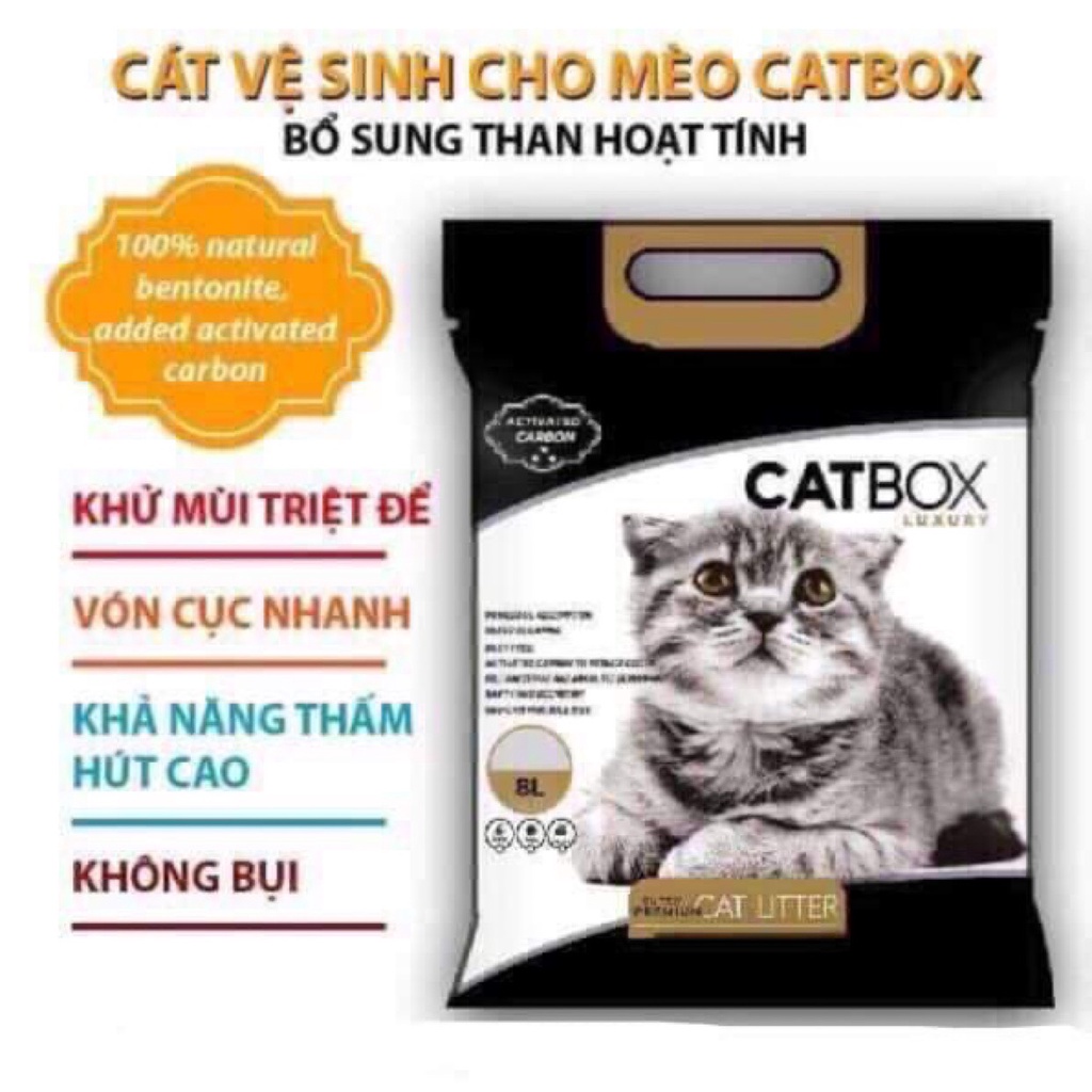 Cát Vệ Sinh Cho Mèo Khử Mùi Hôi, CATBOX Luxury, Delicate 8L Các Mùi Hương - BomPet