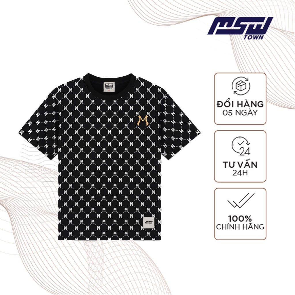 Áo thun tay lỡ Monogram MSW Town ,áo phông cotton T shirt nam nữ unisex