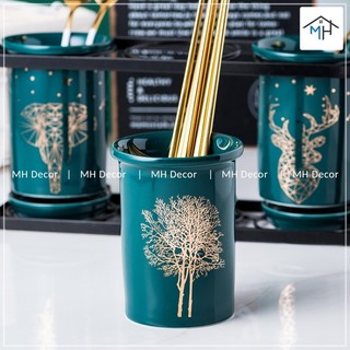 Bộ ống cắm đũa sứ cao cấp